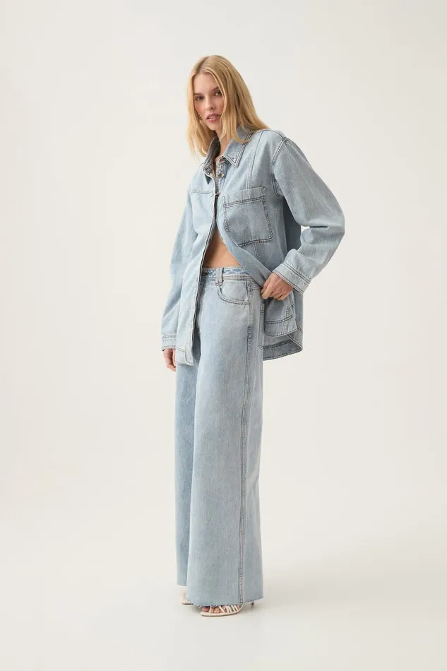 Aje Matching Sets Aura Wide Leg Jeans Sea Spray Wash 8211 Women