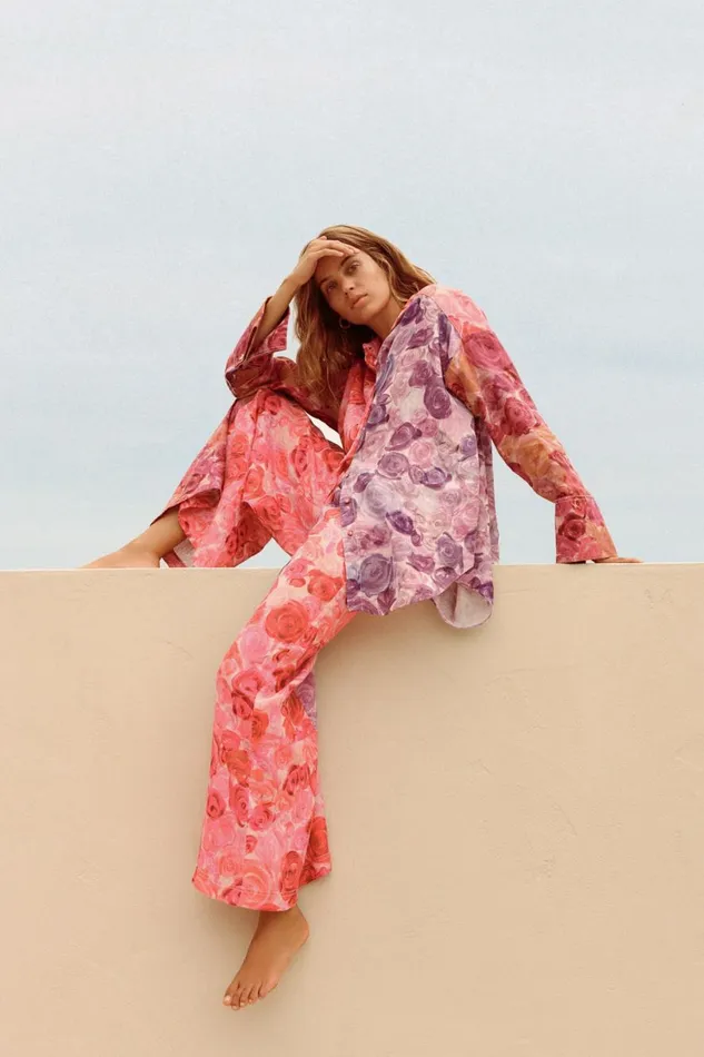 Aje Matching Sets Vision Relaxed Pant Kaleidoscopic Rose 8211 Women