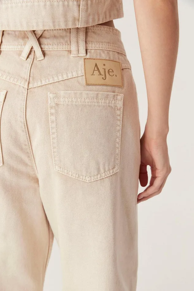 Aje Pants Effie Braided Denim Jeans Stone 8211 Women