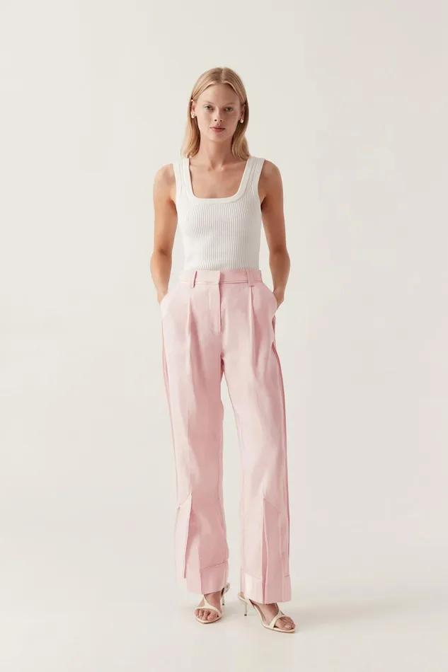 Aje Pants Insight Deconstructed Pant Soft Pink 8211 Women