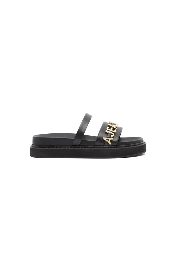 Aje Shoes Lucia Logo Platform Slide Black 8211 Women
