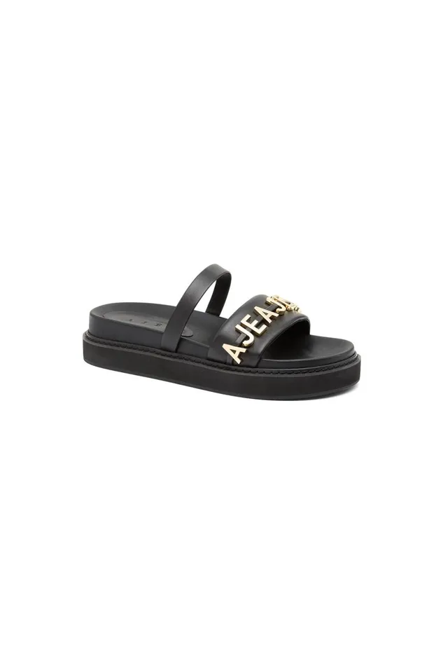 Aje Shoes Lucia Logo Platform Slide Black 8211 Women