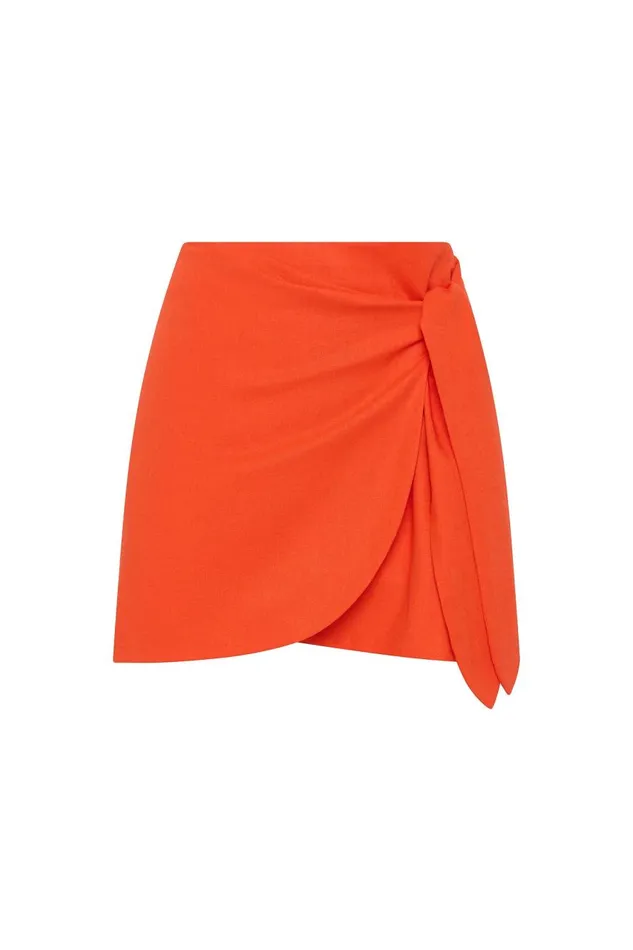 Aje Skirts Eden Wrap Skirt Coral 8211 Women