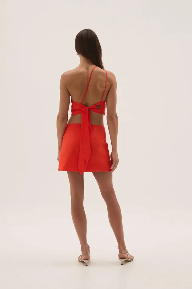 Aje Skirts Eden Wrap Skirt Coral 8211 Women