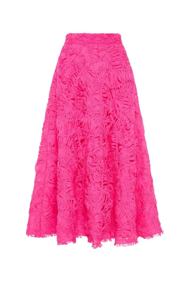 Aje Skirts Florential Textured Midi Skirt Azalea Pink 8211 Women