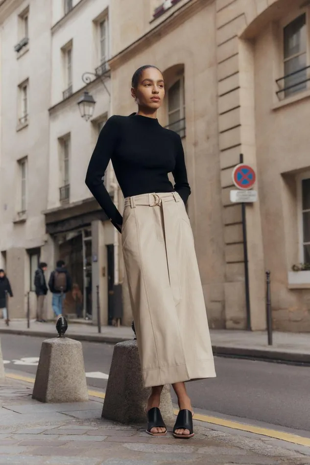 Aje Skirts Flourisher Midi Skirt Natural Beige 8211 Women