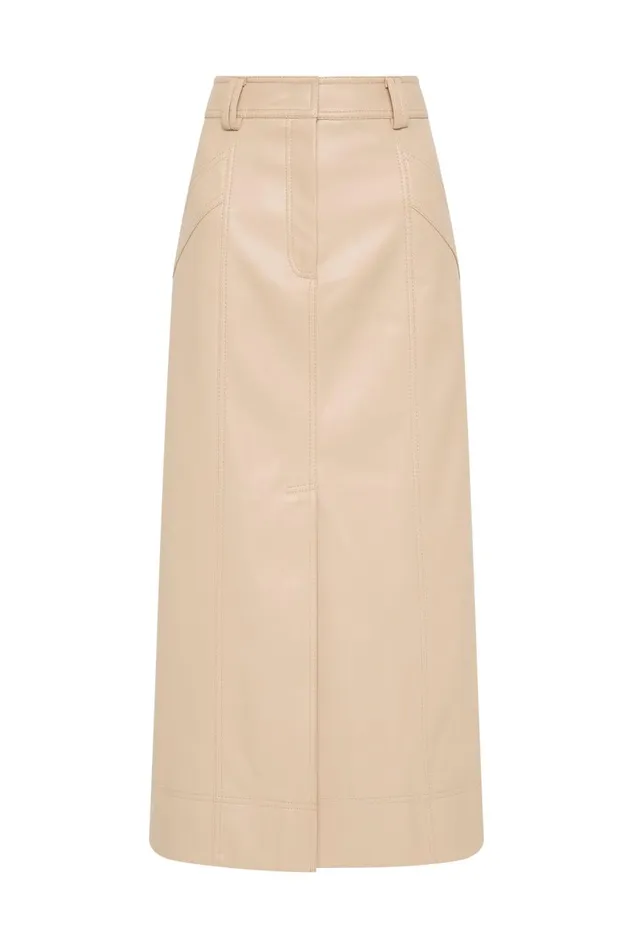 Aje Skirts Flourisher Midi Skirt Natural Beige 8211 Women