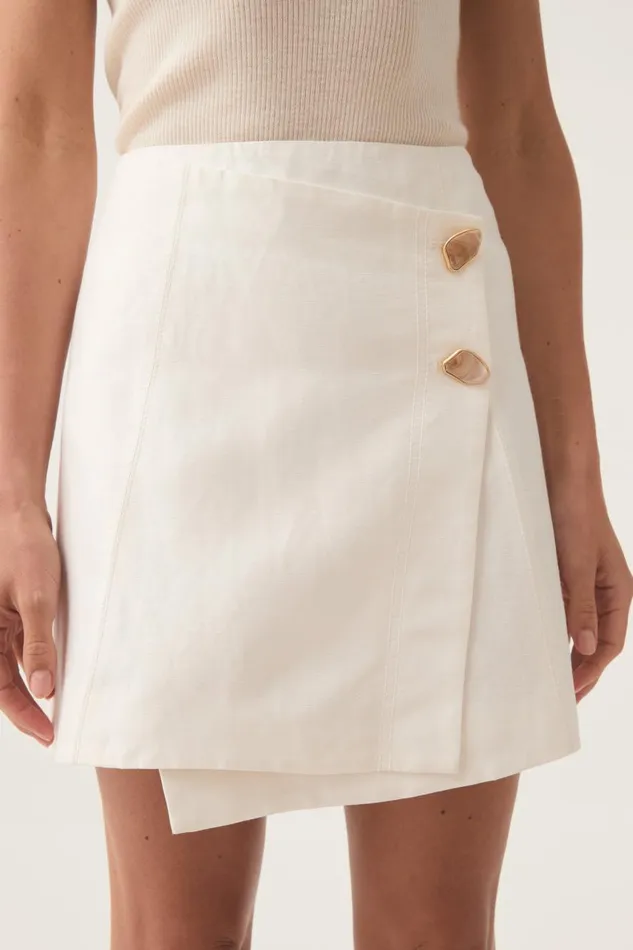 Aje Skirts Velma Mini Skirt Ivory 8211 Women