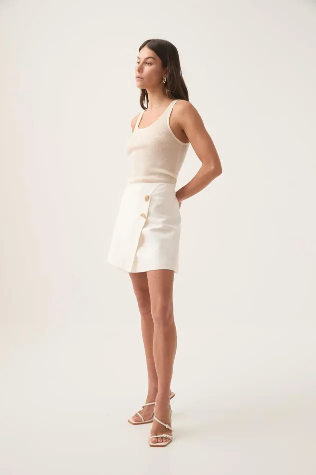 Aje Skirts Velma Mini Skirt Ivory 8211 Women
