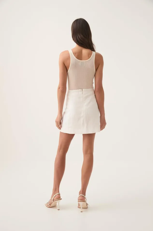 Aje Skirts Velma Mini Skirt Ivory 8211 Women