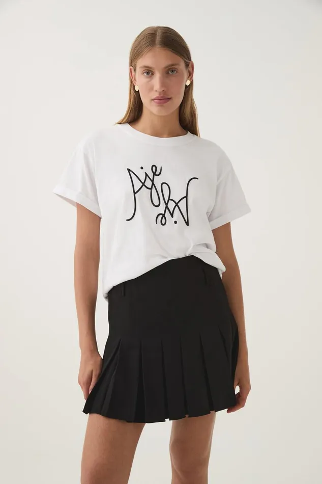 Aje Tees Prophecy Logo Oversized Tee Whiteblack Logo 8211 Women