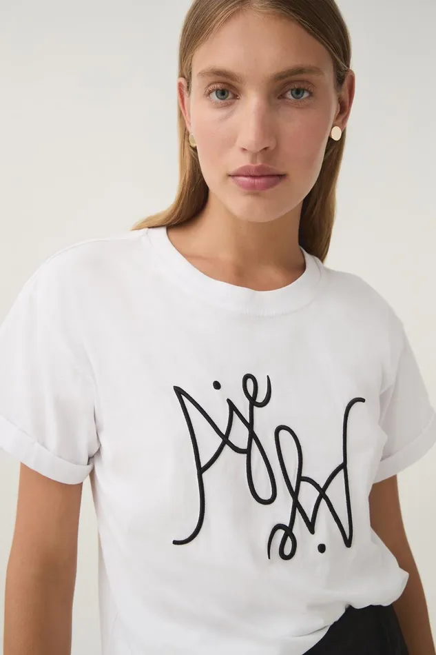Aje Tees Prophecy Logo Oversized Tee Whiteblack Logo 8211 Women