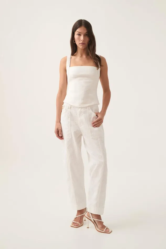 Aje Tops Clover Corded Top Ivory 8211 Women Aje Tops Clover Corded Top Ivory 8211 Women