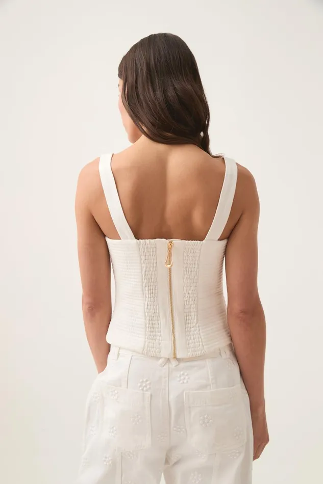 Aje Tops Clover Corded Top Ivory 8211 Women Aje Tops Clover Corded Top Ivory 8211 Women