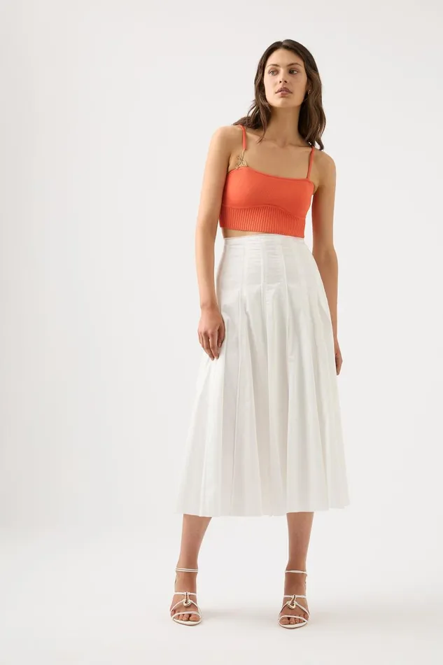 Aje Tops Lucia Knit Bustier Coral 8211 Women Aje Tops Lucia Knit Bustier Coral 8211 Women