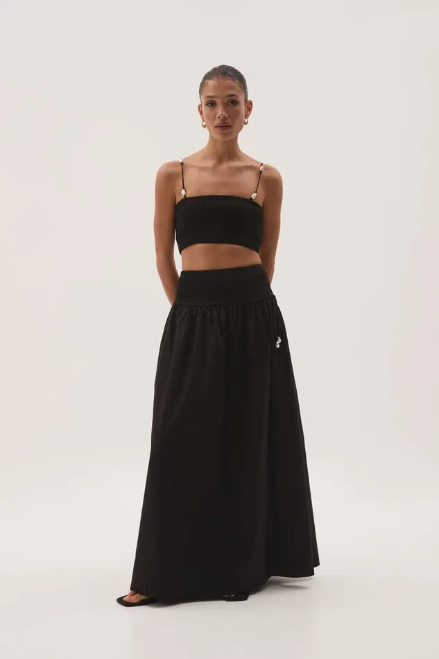 Aje Tops Marley Bandeau Crop Black 8211 Women