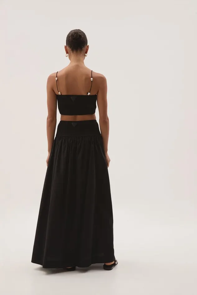 Aje Tops Marley Bandeau Crop Black 8211 Women