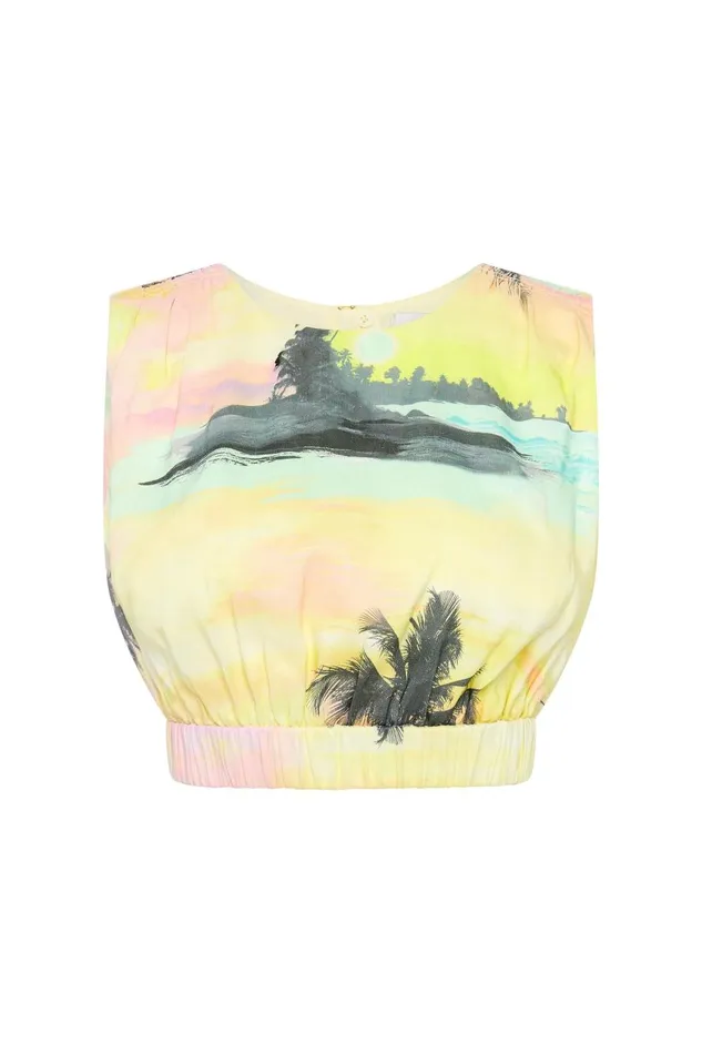 Aje Tops Nicolette Elasticated Top Sunset Sky 8211 Women Aje Tops Nicolette Elasticated Top Sunset Sky 8211 Women