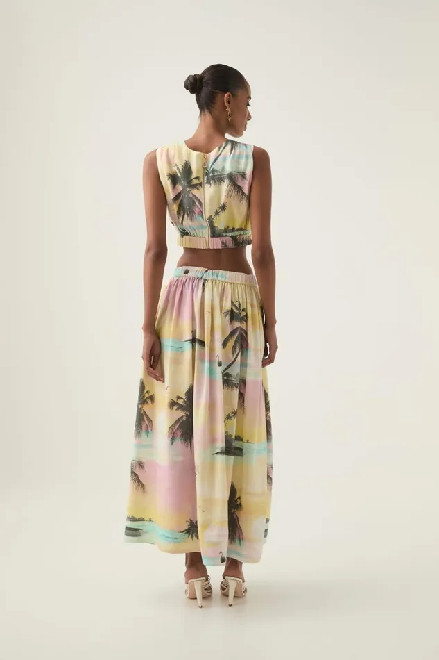 Aje Tops Nicolette Elasticated Top Sunset Sky 8211 Women Aje Tops Nicolette Elasticated Top Sunset Sky 8211 Women