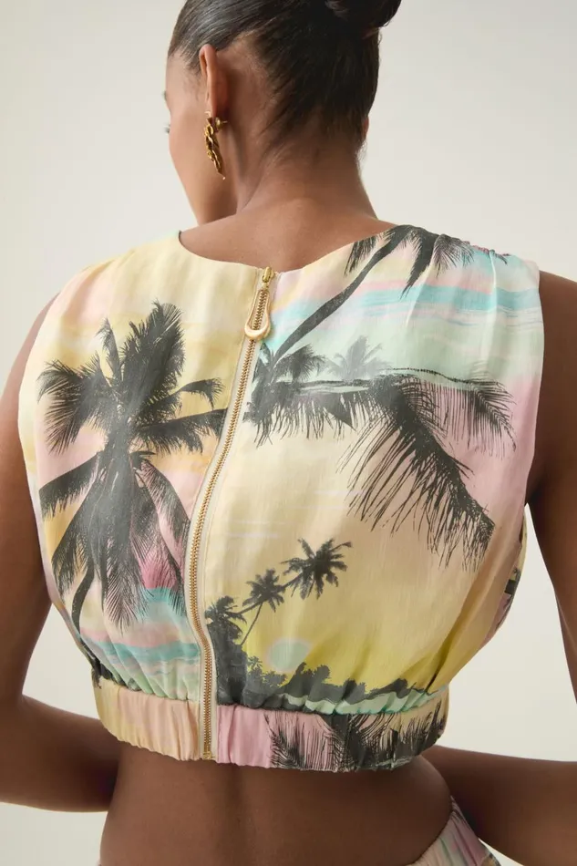 Aje Tops Nicolette Elasticated Top Sunset Sky 8211 Women Aje Tops Nicolette Elasticated Top Sunset Sky 8211 Women