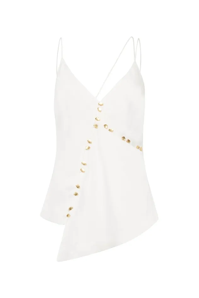 Aje Tops Riddle Button Down Top Ivory 8211 Women Aje Tops Riddle Button Down Top Ivory 8211 Women