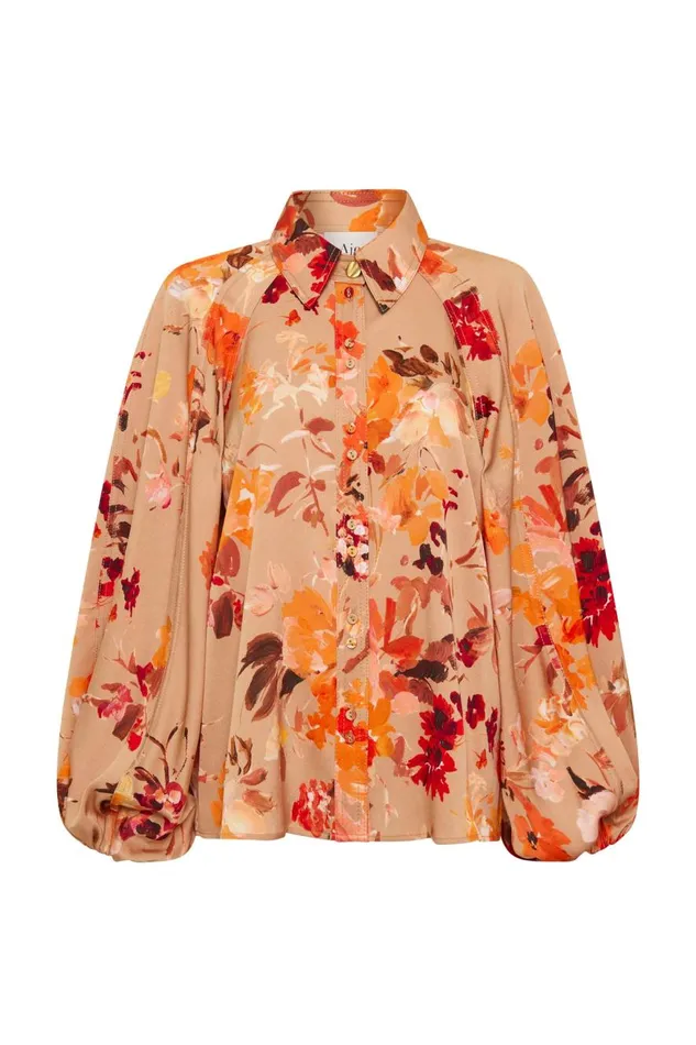 Aje Tops Transept Crepe Blouse Meadow Blooms 8211 Women