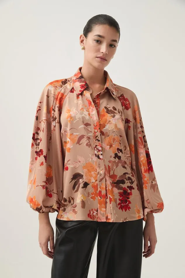 Aje Tops Transept Crepe Blouse Meadow Blooms 8211 Women