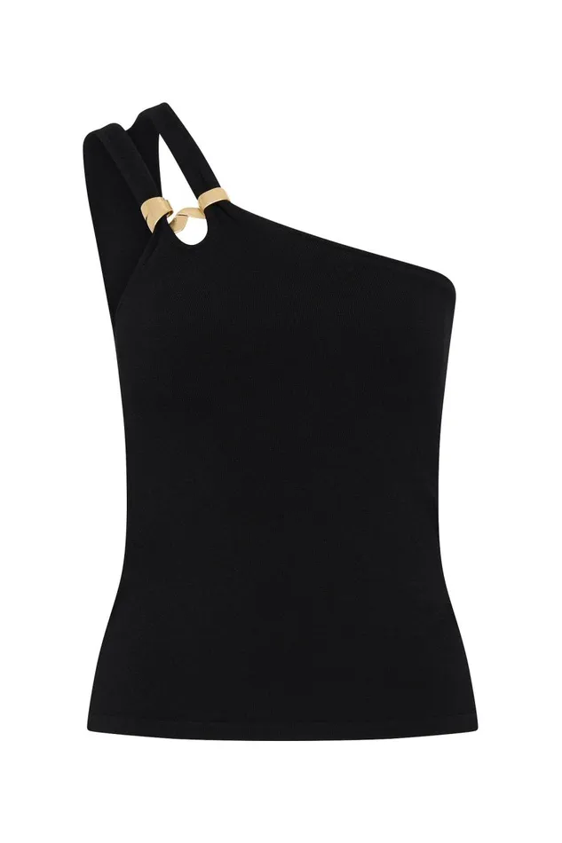 Aje Tops Vibrancy Knit Sleeveless Top Black 8211 Women