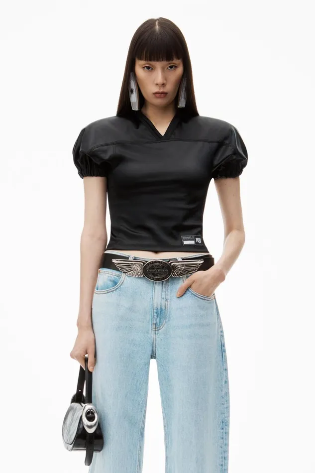 Alexander Wang Denim Women Zipped Back Slit WideLeg Jeans
