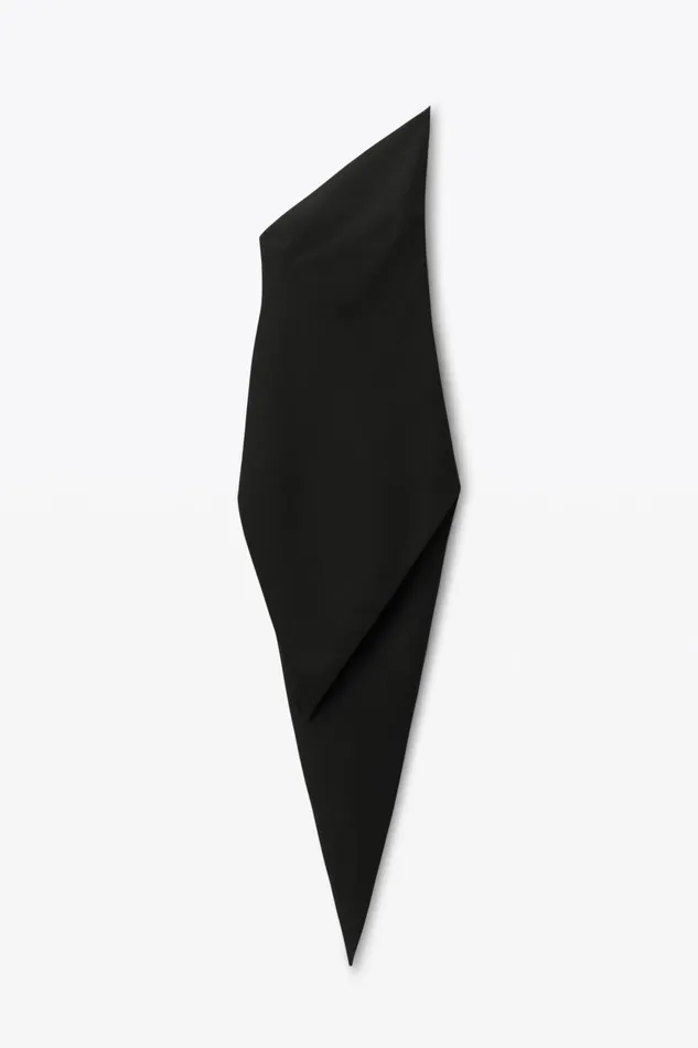 Alexander Wang Dresses Women Asymmetric Slit Midi Dress In Wool Twill