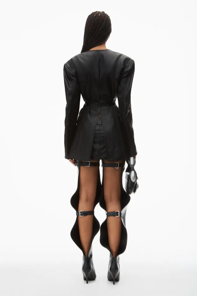 Alexander Wang Jackets Women Open Front Blazer With SelfTie Closure In Linen Chintz