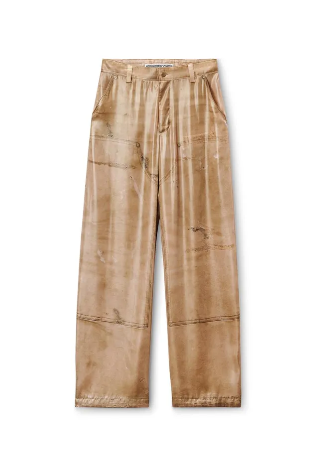 Alexander Wang Pants Women WideLeg Pant In Workwear TrompeL039oeil Print