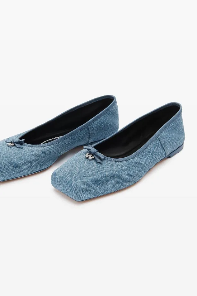Alexander Wang Shoes Women Billie Flat In Washed Denim