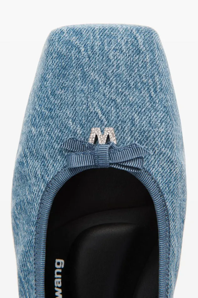 Alexander Wang Shoes Women Billie Flat In Washed Denim