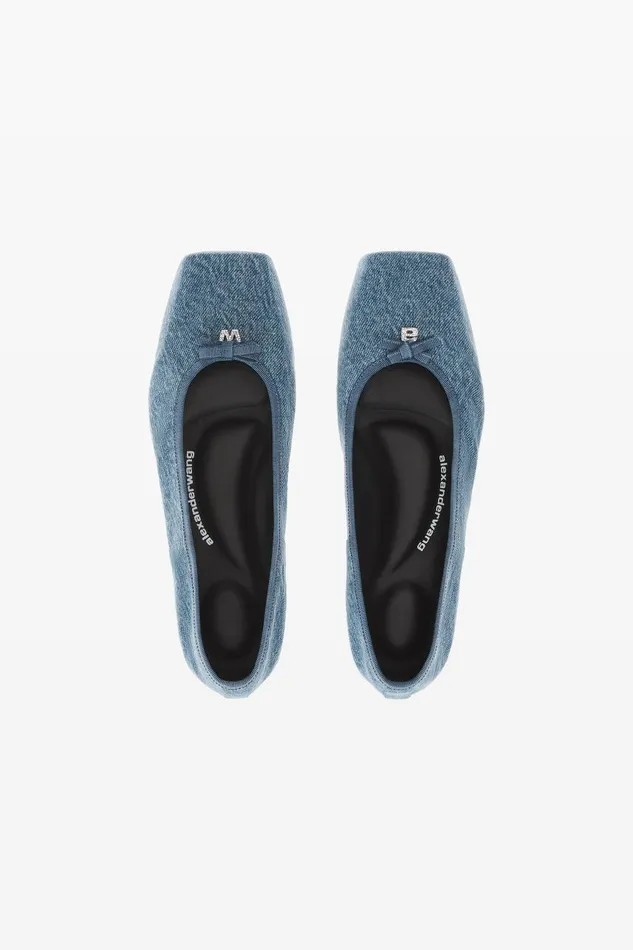 Alexander Wang Shoes Women Billie Flat In Washed Denim