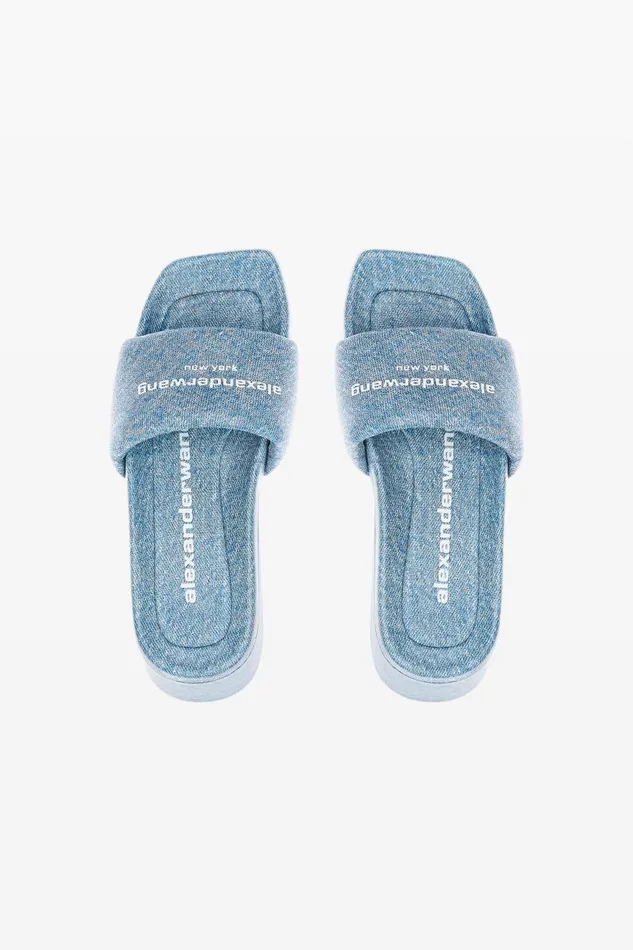 Alexander Wang Shoes Women TrompeL039oeil Denim Goatskin Float Slide