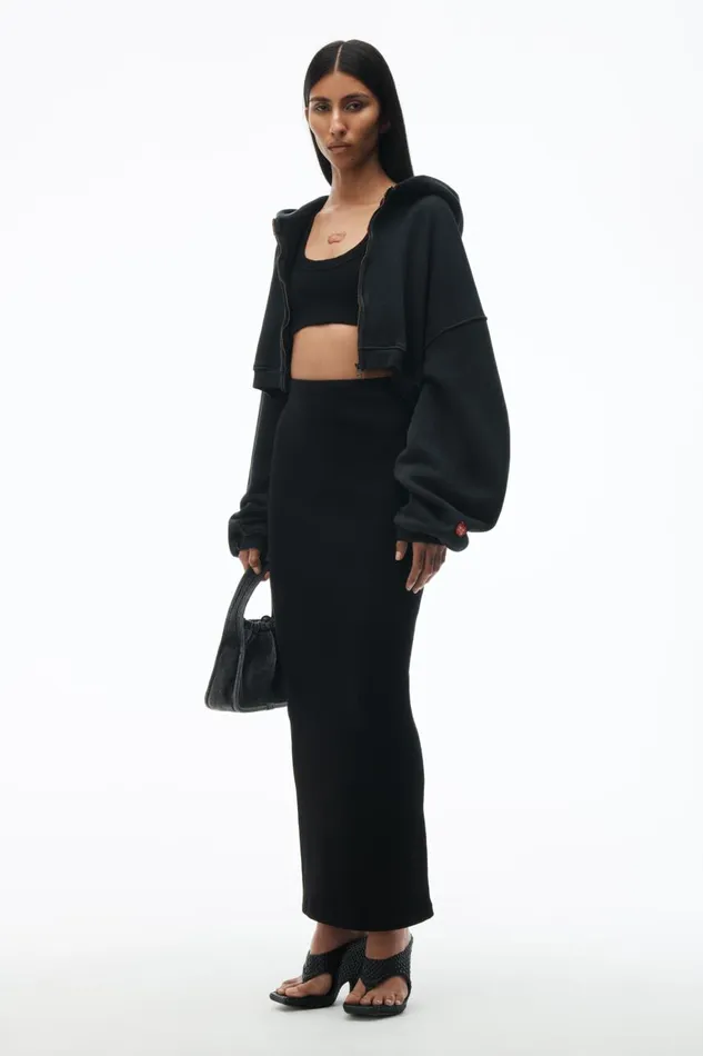 Alexander Wang Skirts Women Embossed Logo Maxi Skirt