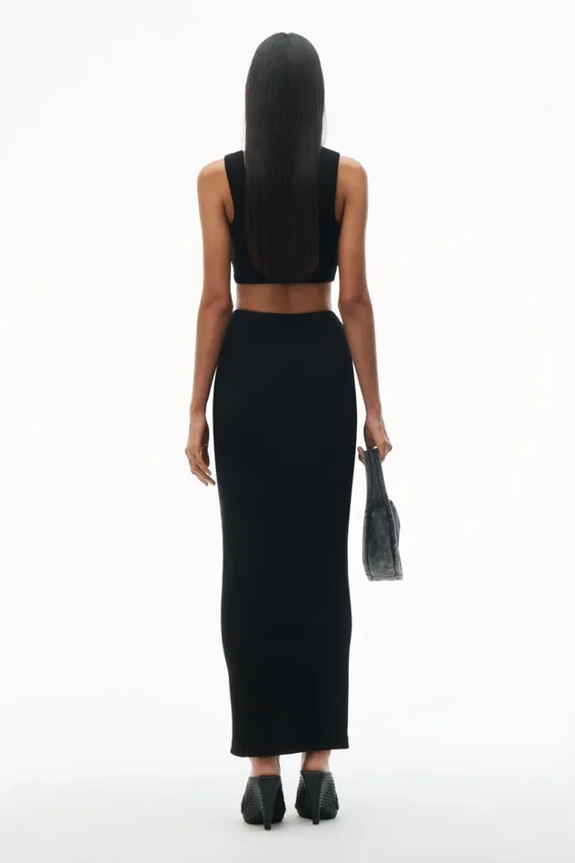 Alexander Wang Skirts Women Embossed Logo Maxi Skirt