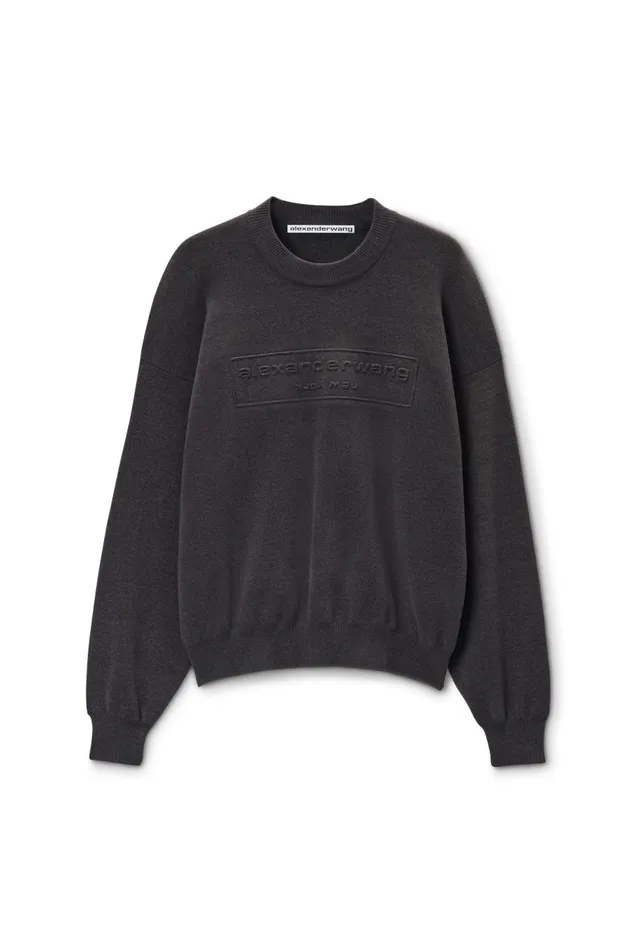 Alexander Wang Sweaters Women LogoEmbossed Sweater In RibKnit