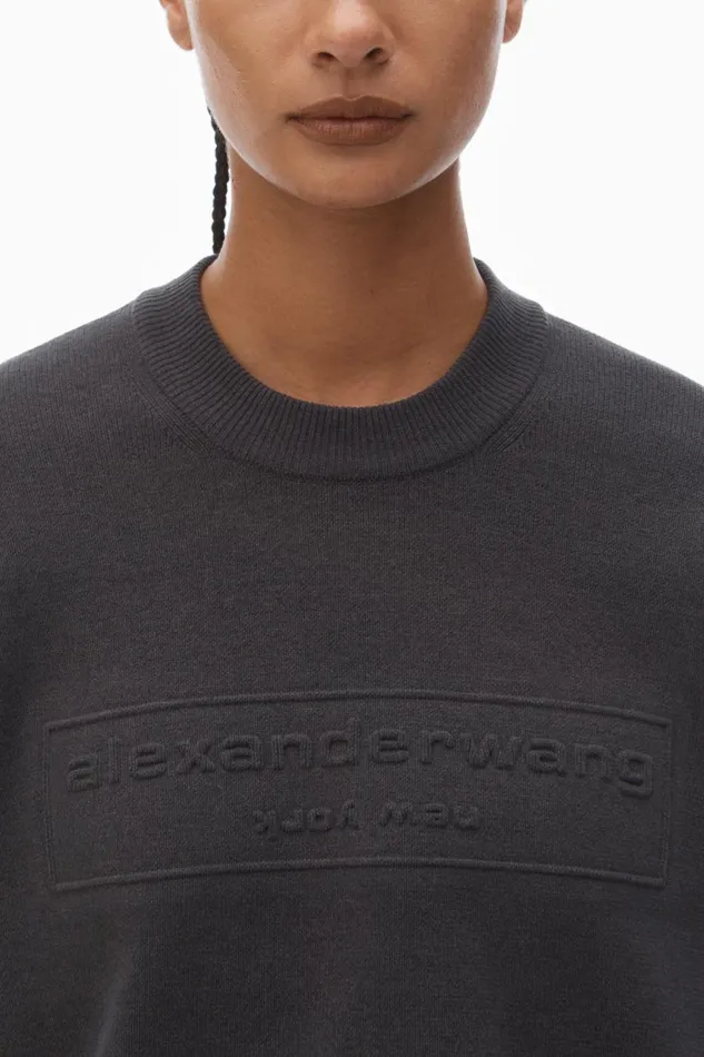 Alexander Wang Sweaters Women LogoEmbossed Sweater In RibKnit