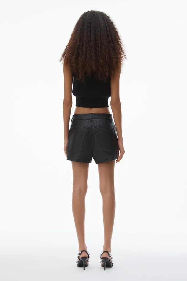 Alexander Wang Sweaters Women LogoKnit Vest With Leather Tubular Trim