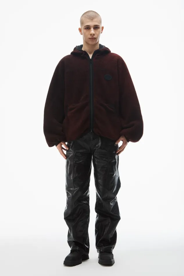 Alexander Wang UnisexWomenMen Oversize ZipUp Hoodie In Cotton