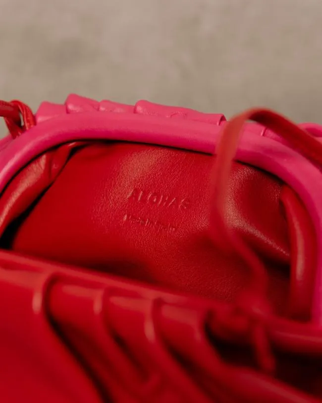 ALOHAS Bags The D 8211 Red And Pink Leather Handbag 8211 Women