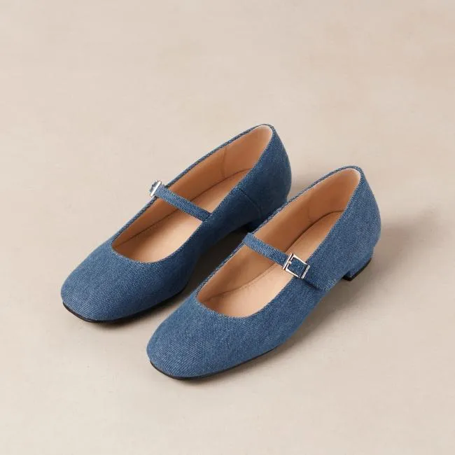 ALOHAS Ballet Flats Por Do Sol 8211 Blue Denim Ballet Pumps 8211 Women