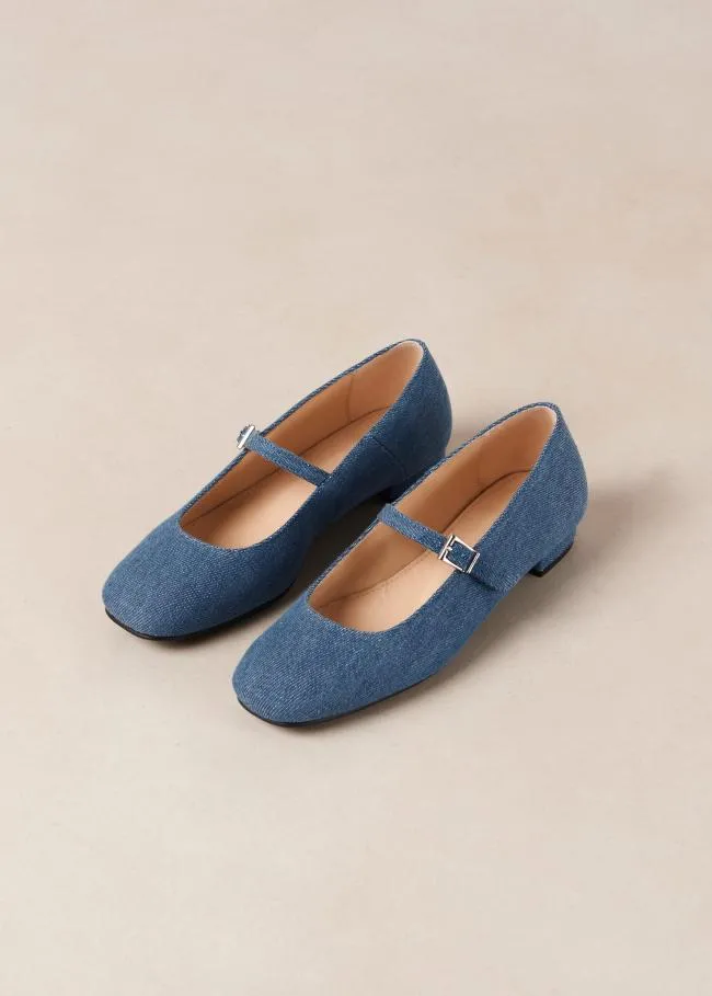 ALOHAS Ballet Flats Por Do Sol 8211 Blue Denim Ballet Pumps 8211 Women