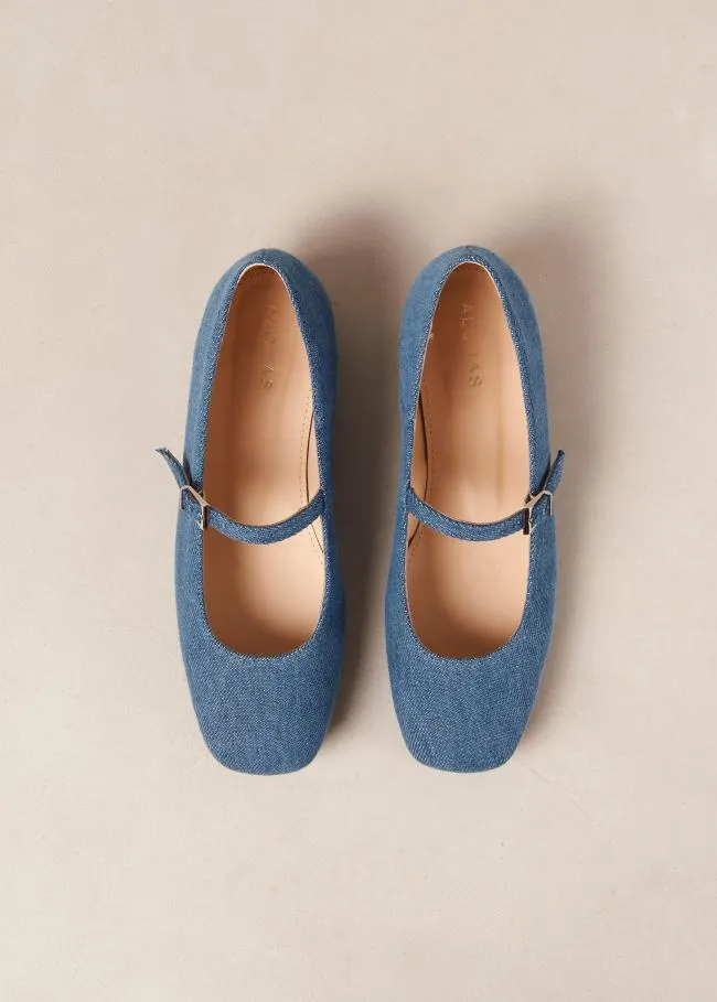 ALOHAS Ballet Flats Por Do Sol 8211 Blue Denim Ballet Pumps 8211 Women