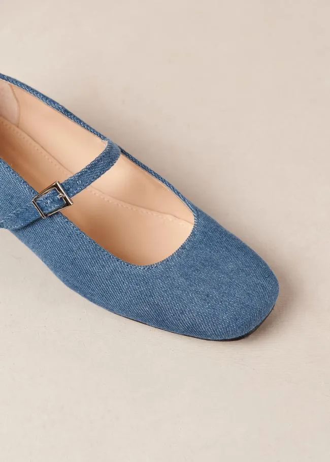 ALOHAS Ballet Flats Por Do Sol 8211 Blue Denim Ballet Pumps 8211 Women