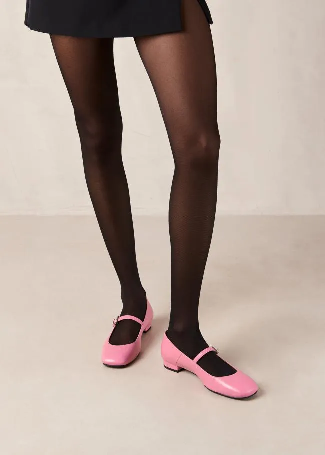 ALOHAS Ballet Flats Por Do Sol 8211 Pink Leather Ballet Pumps 8211 Women