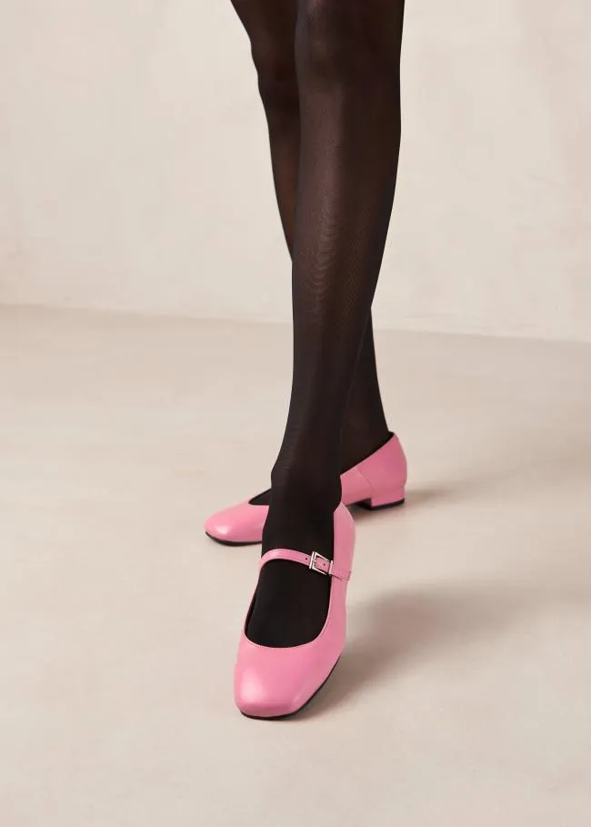 ALOHAS Ballet Flats Por Do Sol 8211 Pink Leather Ballet Pumps 8211 Women
