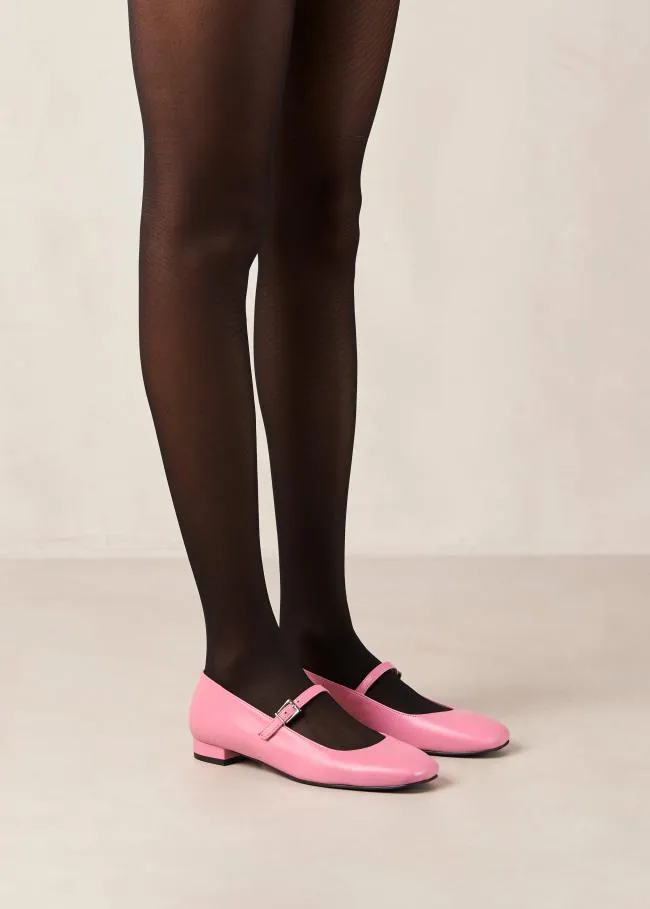 ALOHAS Ballet Flats Por Do Sol 8211 Pink Leather Ballet Pumps 8211 Women